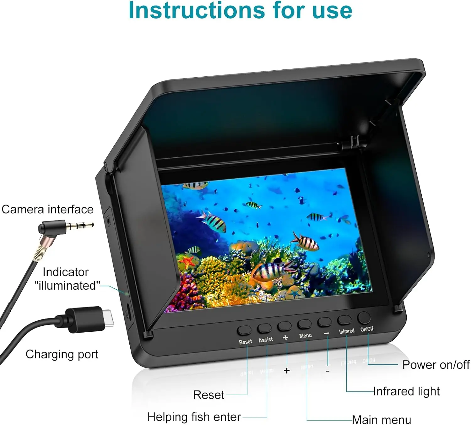 Underwater Fishing Camera, Fis - Fish Finder Cable ulasan dan harga