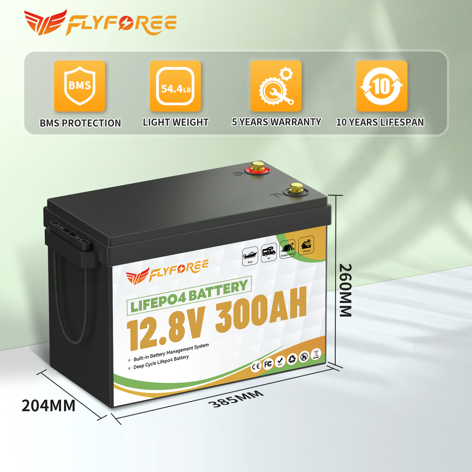FLLYROWER 12V 300Ah LiFePO4 Li - Fishing Depth Finder ulasan dan harga