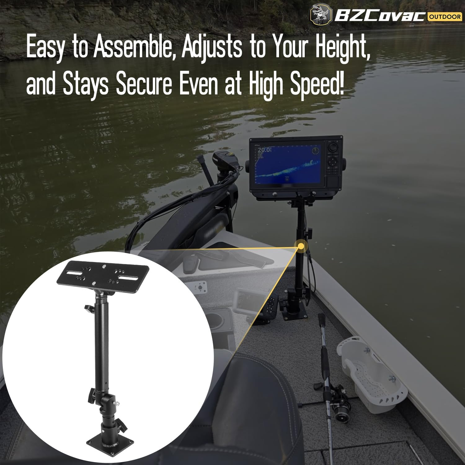 Marine Anodized Aluminum Monit - Fish Finder ulasan dan harga