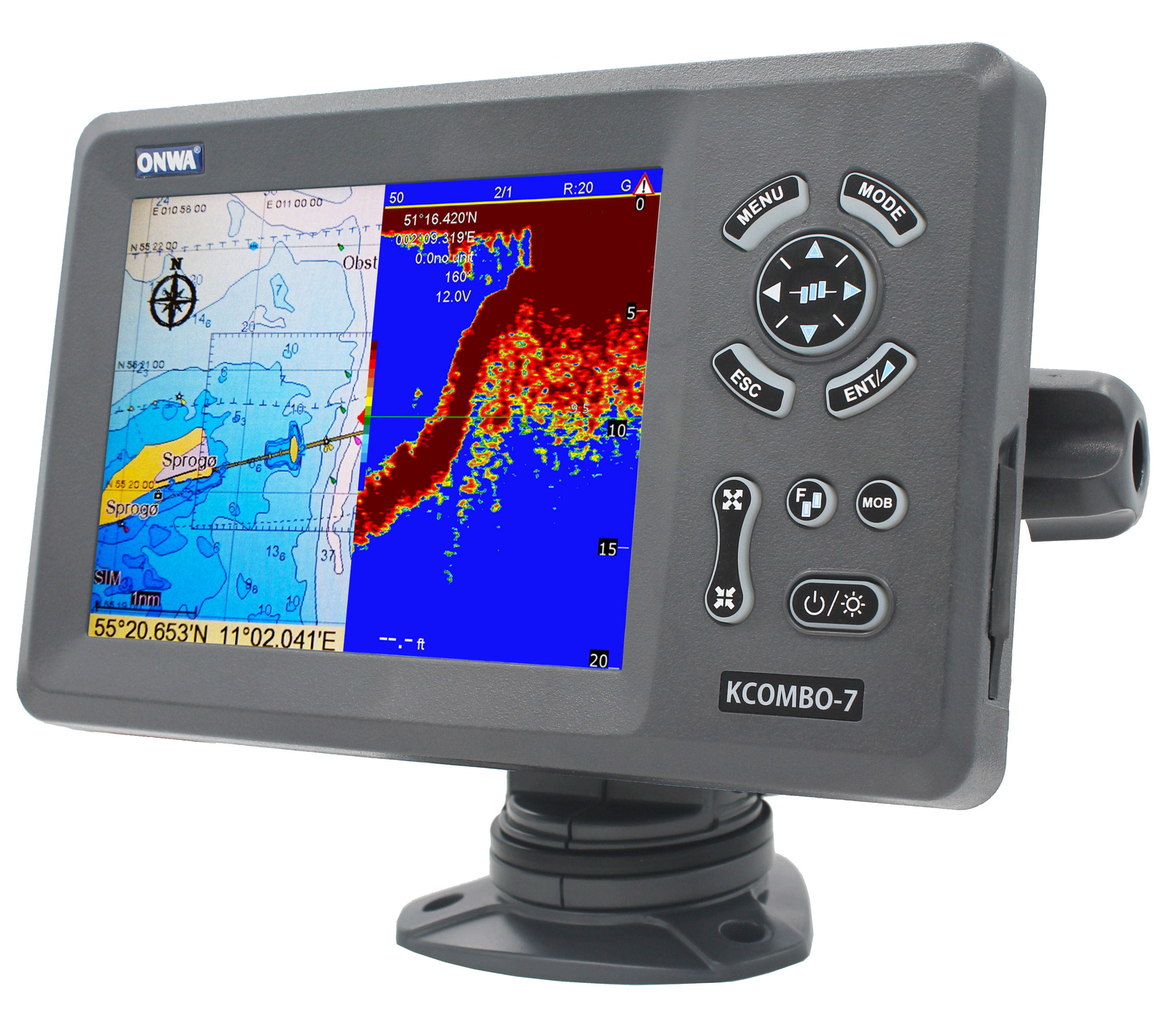 ONWA KCombo-7 7inch Marine GPS - Fish Finder Gps ulasan dan harga