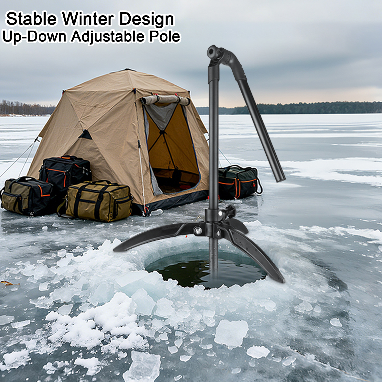 Ice Fishing Transducer Pole Mo - Fish Finder Transducer ulasan dan harga