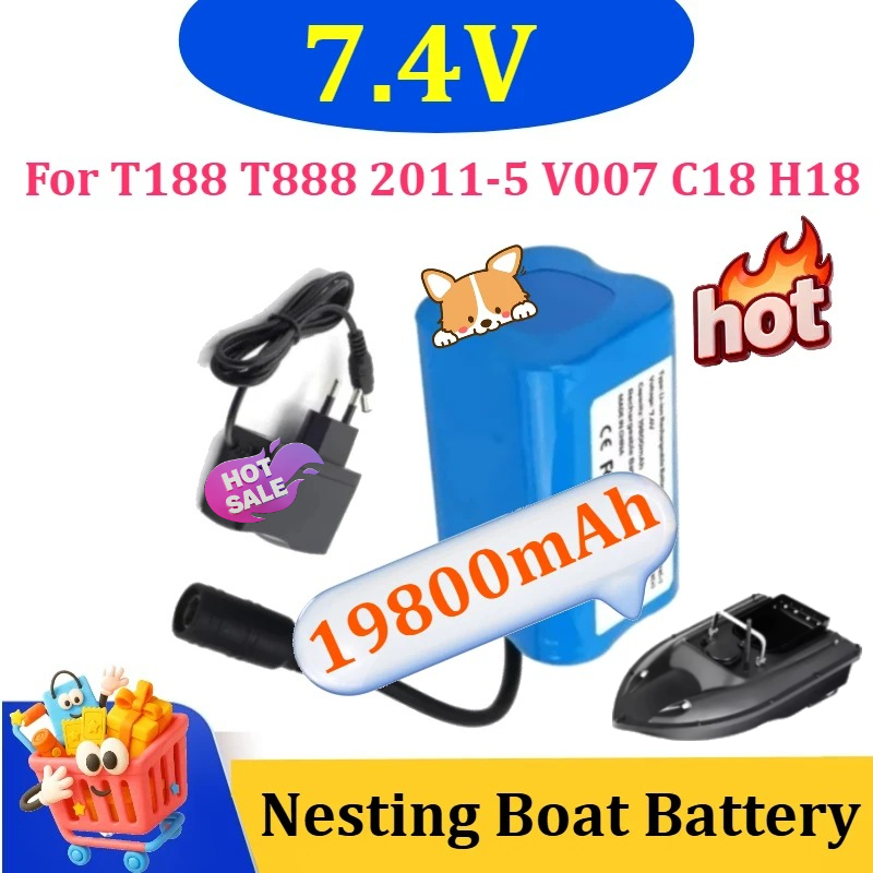 7.4V 19800mAh Battery with USB - Fish Finder Charger ulasan dan harga